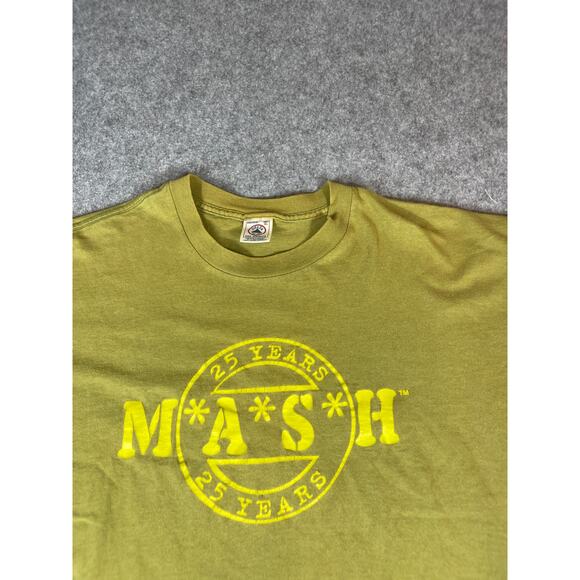 VINTAGE Mash T Shirt Mens XL Green TV Show Promotional Short Sleeve Army Tee - Picture 4 of 5